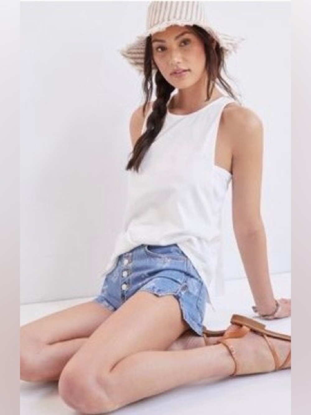 Women's White Sleeveless Tank Top — Lightweight Everyday Essential